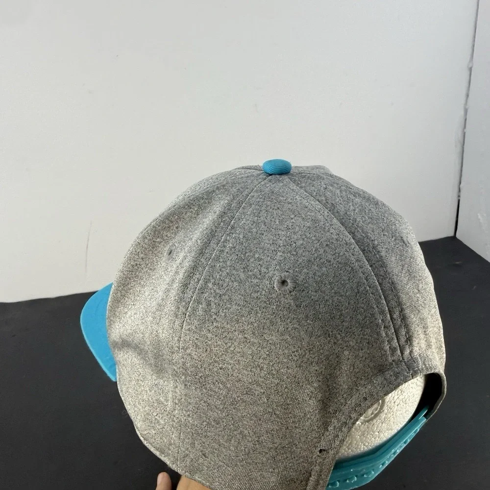 Sonic the Hedgehog Snapback Hat Youth OSFM Grey Blue Rubber Graphic SEGA Cap